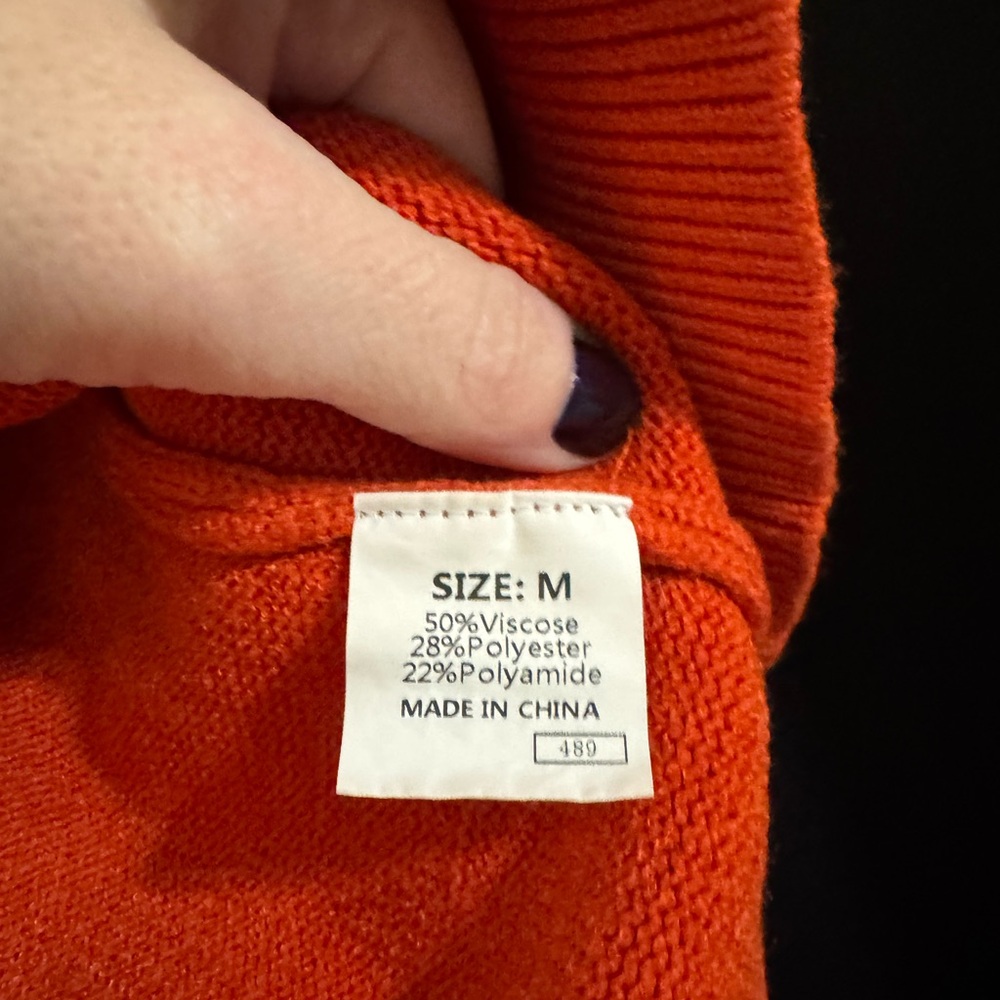 Orange Boo Women's Sweater - Picture 3 of 3